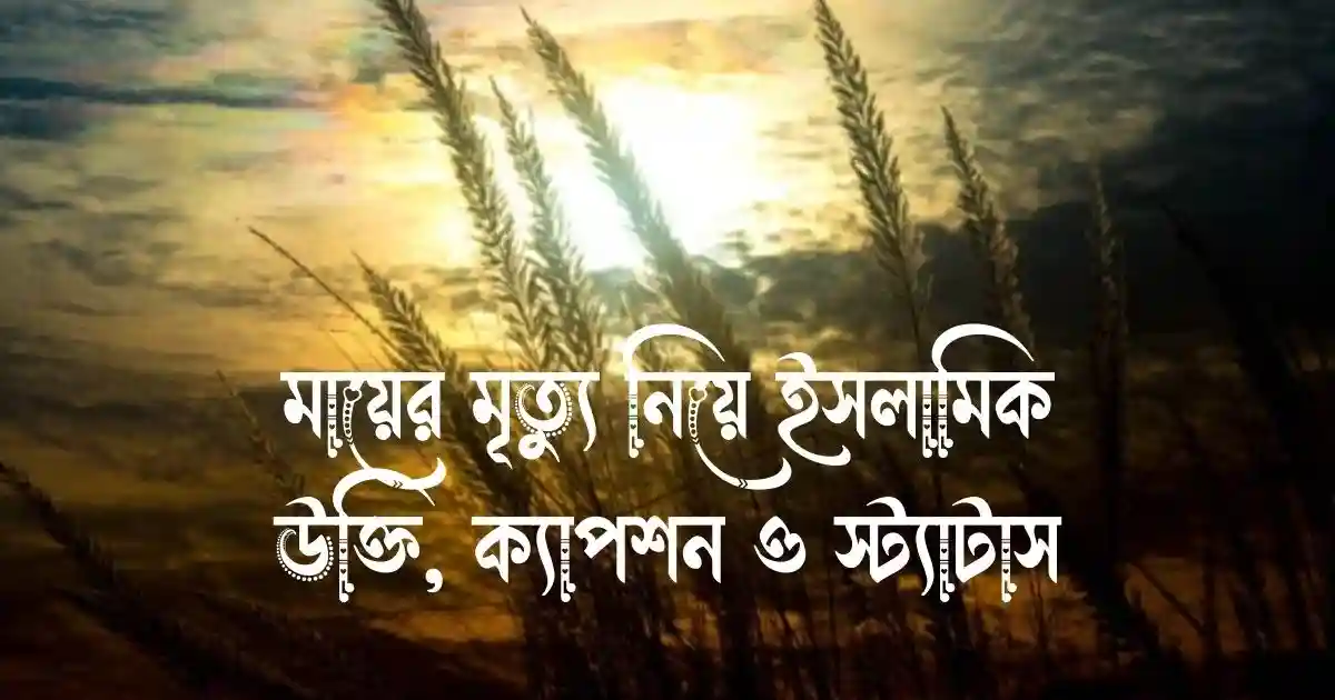 মায়ের মৃত্যু নিয়ে ইসলামিক উক্তি, ক্যাপশন ও স্ট্যাটাস