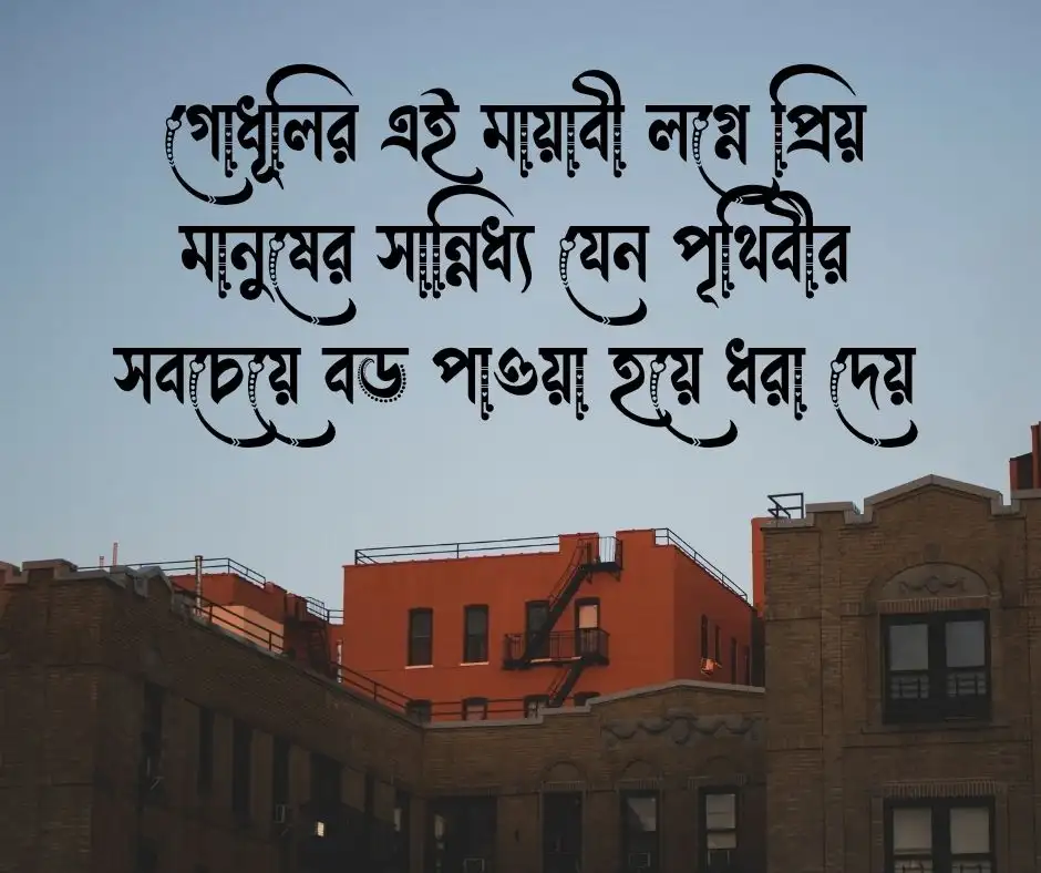 গোধূলি বিকেল নিয়ে রোমান্টিক ক্যাপশন
