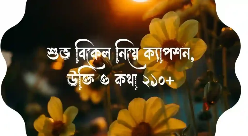 শুভ বিকেল নিয়ে ক্যাপশন, উক্তি ও কথা ২১০+