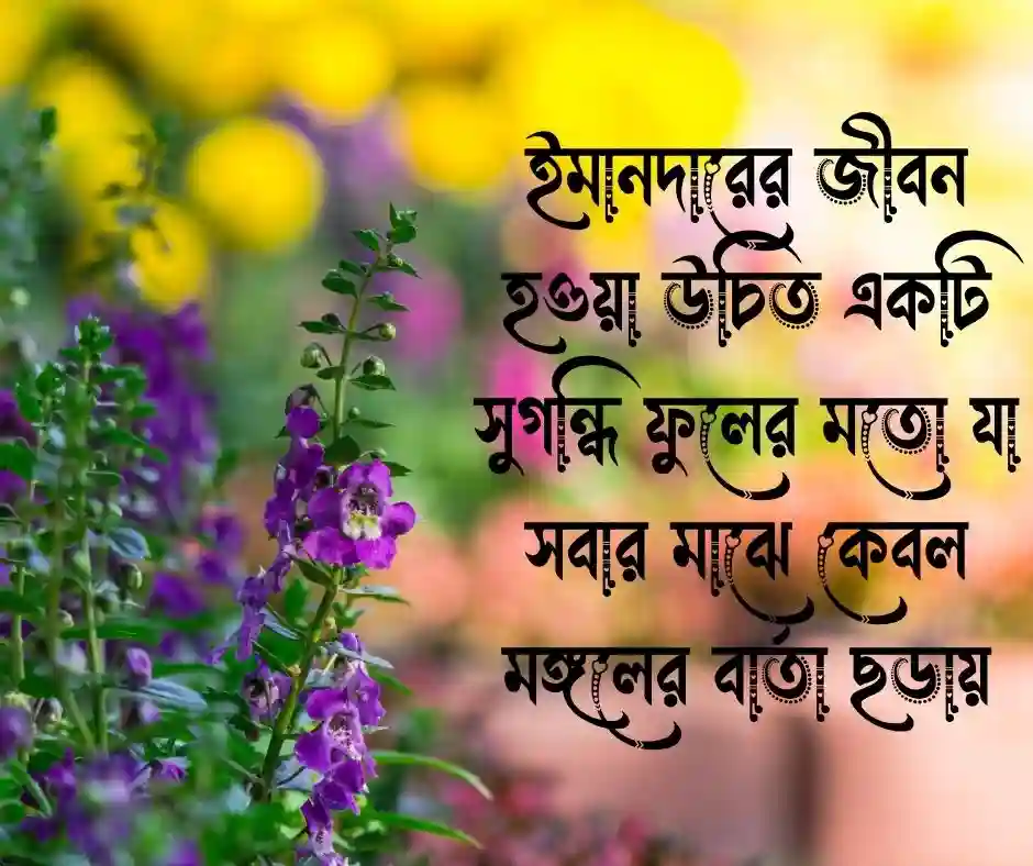 ফুল নিয়ে ইসলামিক ক্যাপশন