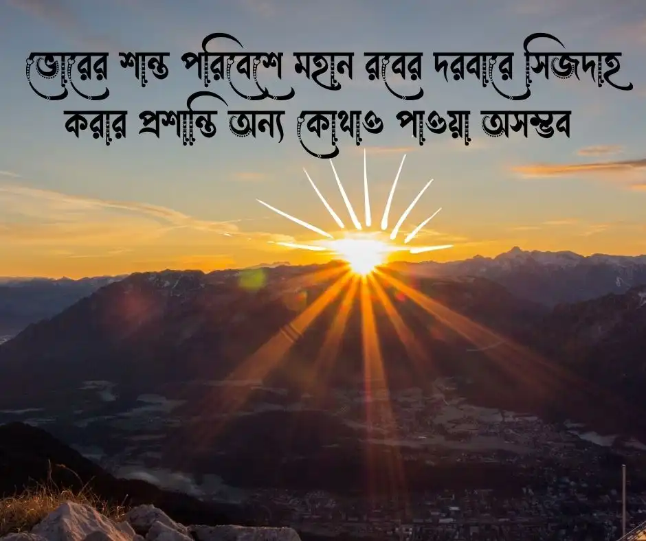 সকাল নিয়ে ইসলামিক ক্যাপশন