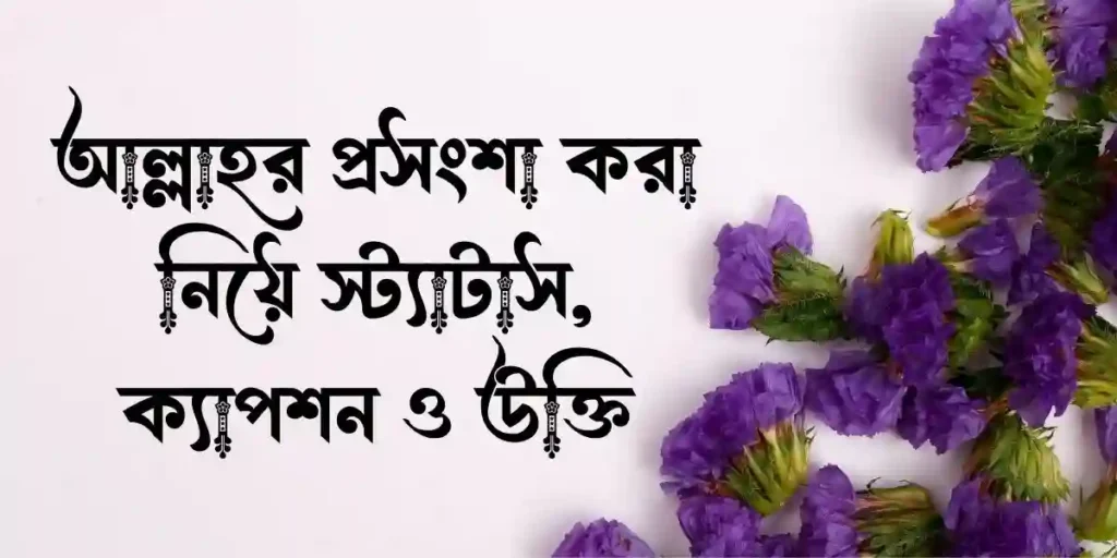 আল্লাহর প্রসংশা করা নিয়ে স্ট্যাটাস, ক্যাপশন ও উক্তি